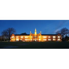 Night photo of CBHS Aug. 2018