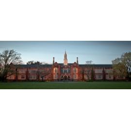 School sunrise (fields green)