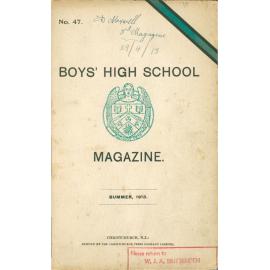1913 School Magazine